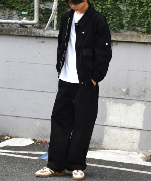 SUPERTHANKS(スーパーサンクス)の「コーデュロイ×フェイクレザージャケット/Corduroy Harrington Jacket(ブルゾン・メンズ・ブラウン/モカ/ブラック・S/M/L)」の12枚目の写真