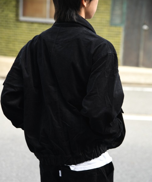 SUPERTHANKS(スーパーサンクス)の「コーデュロイ×フェイクレザージャケット/Corduroy Harrington Jacket(ブルゾン・メンズ・ブラウン/モカ/ブラック・S/M/L)」の8枚目の写真