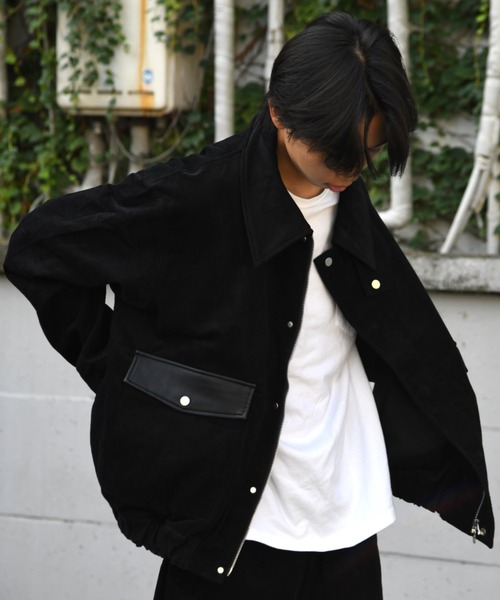 SUPERTHANKS(スーパーサンクス)の「コーデュロイ×フェイクレザージャケット/Corduroy Harrington Jacket(ブルゾン・メンズ・ブラウン/モカ/ブラック・S/M/L)」の15枚目の写真