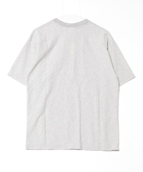 WALLA WALLA SPORT(ワラワラスポーツ)の「U.S. MADE JACQUARD STRIPE TEE/ ユーエスメイド ジャカード ストライプ ティー(Tシャツ/カットソー・メンズ・ネイビー/オリーブ/グレー/ブラック・LARGE/X-LARGE/MEDIUM)」の10枚目の写真