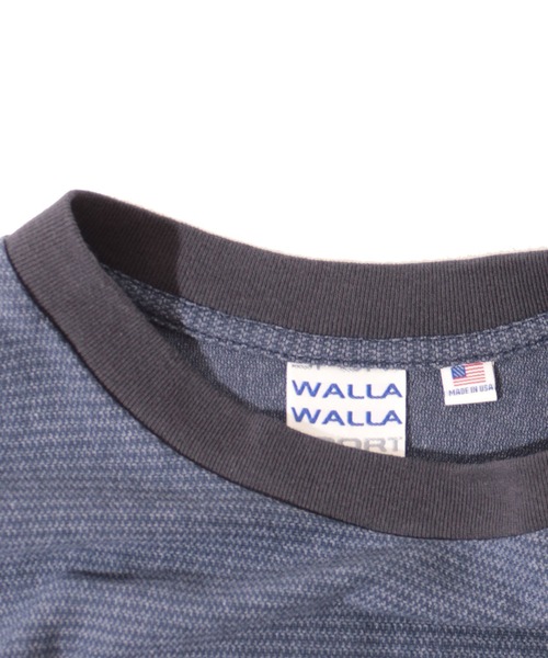 WALLA WALLA SPORT(ワラワラスポーツ)の「U.S. MADE JACQUARD STRIPE TEE/ ユーエスメイド ジャカード ストライプ ティー(Tシャツ/カットソー・メンズ・ネイビー/オリーブ/グレー/ブラック・LARGE/X-LARGE/MEDIUM)」の9枚目の写真