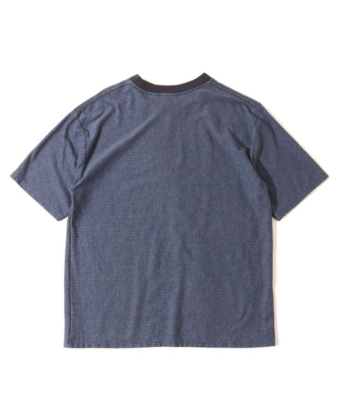 WALLA WALLA SPORT(ワラワラスポーツ)の「U.S. MADE JACQUARD STRIPE TEE/ ユーエスメイド ジャカード ストライプ ティー(Tシャツ/カットソー・メンズ・ネイビー/オリーブ/グレー/ブラック・LARGE/X-LARGE/MEDIUM)」の7枚目の写真
