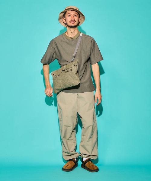 WALLA WALLA SPORT(ワラワラスポーツ)の「U.S. MADE JACQUARD STRIPE TEE/ ユーエスメイド ジャカード ストライプ ティー(Tシャツ/カットソー・メンズ・ネイビー/オリーブ/グレー/ブラック・LARGE/X-LARGE/MEDIUM)」の5枚目の写真