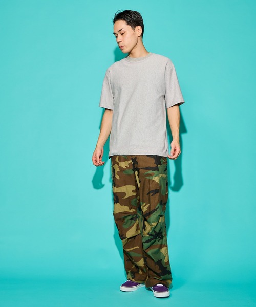 WALLA WALLA SPORT(ワラワラスポーツ)の「U.S. MADE JACQUARD STRIPE TEE/ ユーエスメイド ジャカード ストライプ ティー(Tシャツ/カットソー・メンズ・ネイビー/オリーブ/グレー/ブラック・LARGE/X-LARGE/MEDIUM)」の11枚目の写真