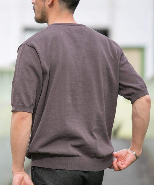 URBAN RESEARCH ROSSO MEN（アーバンリサーチロッソメン）の「『UR TECH ひやサラクール』AIRDRY半袖クルーニット（ニット/セーター・メンズ・ネイビー/ライトグレー/チャコールグレー/カーキ・MEDIUM/LARGE）」の13枚目の写真