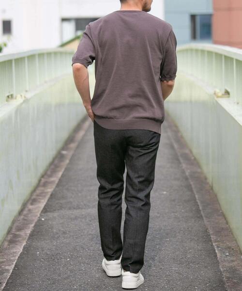 URBAN RESEARCH ROSSO MEN（アーバンリサーチロッソメン）の「『UR TECH ひやサラクール』AIRDRY半袖クルーニット（ニット/セーター・メンズ・ネイビー/ライトグレー/チャコールグレー/カーキ・MEDIUM/LARGE）」の17枚目の写真