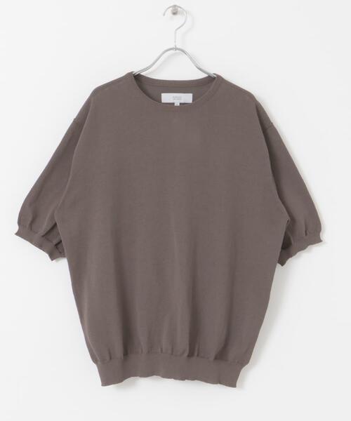 URBAN RESEARCH ROSSO MEN（アーバンリサーチロッソメン）の「『UR TECH ひやサラクール』AIRDRY半袖クルーニット（ニット/セーター・メンズ・ネイビー/ライトグレー/チャコールグレー/カーキ・MEDIUM/LARGE）」の19枚目の写真