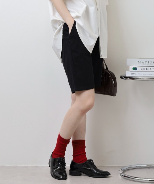 Relation(リレーション)の「ストレッチチノショートパンツ(チノパンツ・メンズ・ベージュ/ネイビー/オリーブ/グレー/ブラック/ホワイト/チャコールグレー/レッド・M/XL/XXL/S/L)」の10枚目の写真