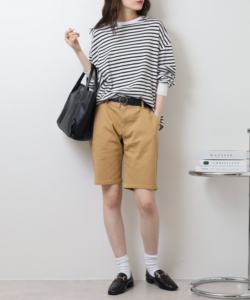 Relation(リレーション)の「ストレッチチノショートパンツ(チノパンツ・メンズ・ベージュ/ネイビー/オリーブ/グレー/ブラック/ホワイト/チャコールグレー/レッド・M/XL/XXL/S/L)」の19枚目の写真