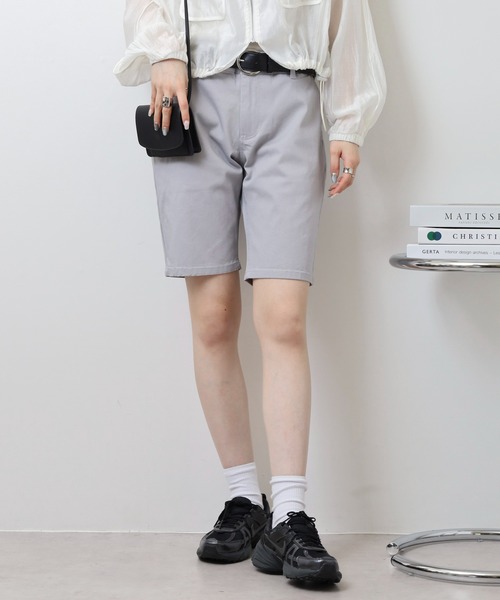Relation(リレーション)の「ストレッチチノショートパンツ(チノパンツ・メンズ・ベージュ/ネイビー/オリーブ/グレー/ブラック/ホワイト/チャコールグレー/レッド・M/XL/XXL/S/L)」の13枚目の写真