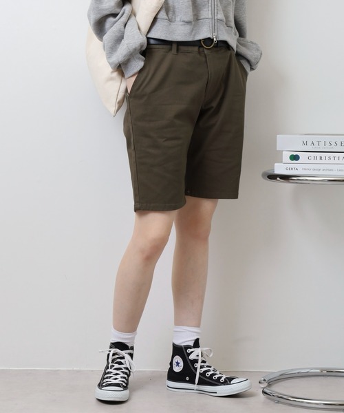 Relation(リレーション)の「ストレッチチノショートパンツ(チノパンツ・メンズ・ベージュ/ネイビー/オリーブ/グレー/ブラック/ホワイト/チャコールグレー/レッド・M/XL/XXL/S/L)」の21枚目の写真