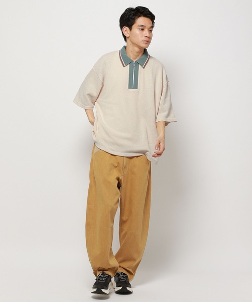 niko and...（ニコアンド）の「ドライタッチレトロラインポロ（ポロシャツ・メンズ・ネイビー/ライトグリーン/アイボリー・MEDIUM/LARGE）」の7枚目の写真