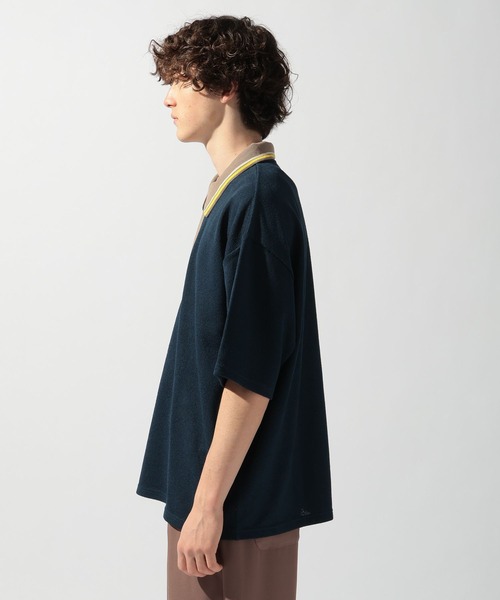 niko and...（ニコアンド）の「ドライタッチレトロラインポロ（ポロシャツ・メンズ・ネイビー/ライトグリーン/アイボリー・MEDIUM/LARGE）」の17枚目の写真