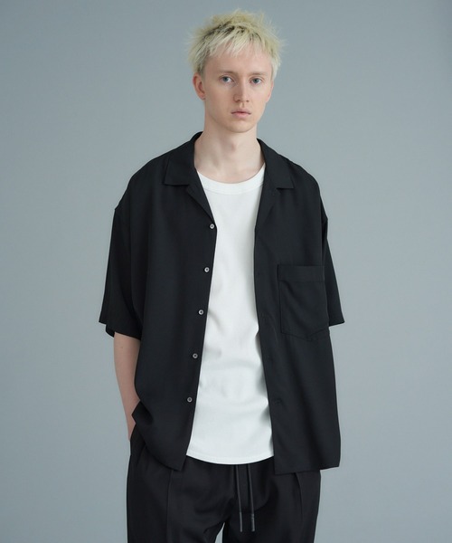 onegravity(ワングラビティ)の「onegravity / ショートスリーブ オーバーレイヤーシャツ(シャツ/ブラウス・メンズ・ブラック/ベージュ・SMALL/MEDIUM/LARGE/X-LARGE)」の2枚目の写真