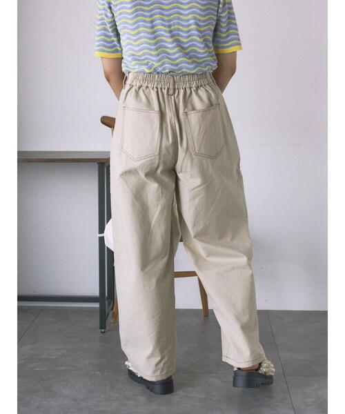 ehka sopo（エヘカソポ）の「ボタンアジャストパンツ（その他パンツ・レディース・カーキ/チャコールグレー/ベージュ・F）」の4枚目の写真