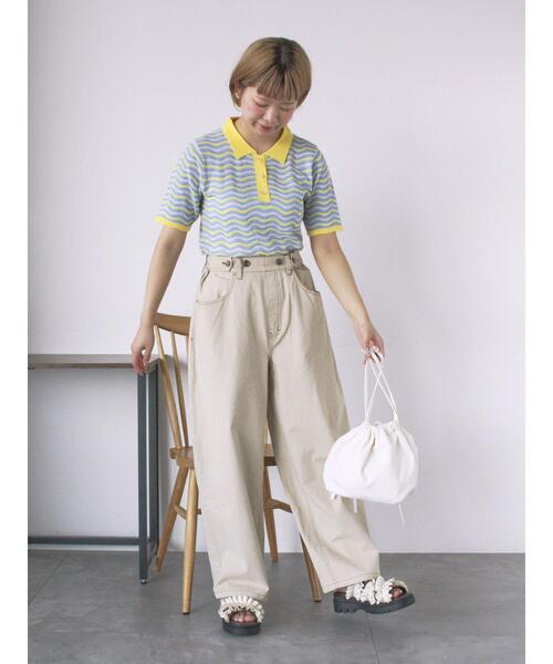 ehka sopo（エヘカソポ）の「ボタンアジャストパンツ（その他パンツ・レディース・カーキ/チャコールグレー/ベージュ・F）」の5枚目の写真