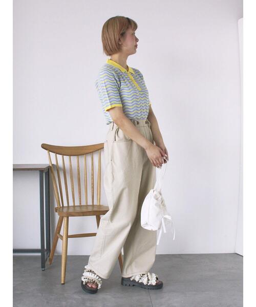 ehka sopo（エヘカソポ）の「ボタンアジャストパンツ（その他パンツ・レディース・カーキ/チャコールグレー/ベージュ・F）」の7枚目の写真