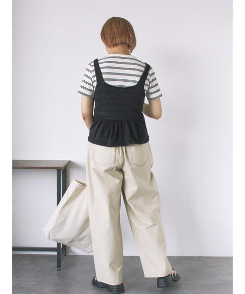 ehka sopo（エヘカソポ）の「ボタンアジャストパンツ（その他パンツ・レディース・カーキ/チャコールグレー/ベージュ・F）」の10枚目の写真