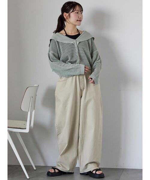 ehka sopo（エヘカソポ）の「ボタンアジャストパンツ（その他パンツ・レディース・カーキ/チャコールグレー/ベージュ・F）」の11枚目の写真