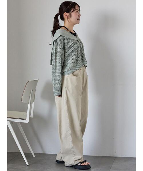 ehka sopo（エヘカソポ）の「ボタンアジャストパンツ（その他パンツ・レディース・カーキ/チャコールグレー/ベージュ・F）」の13枚目の写真