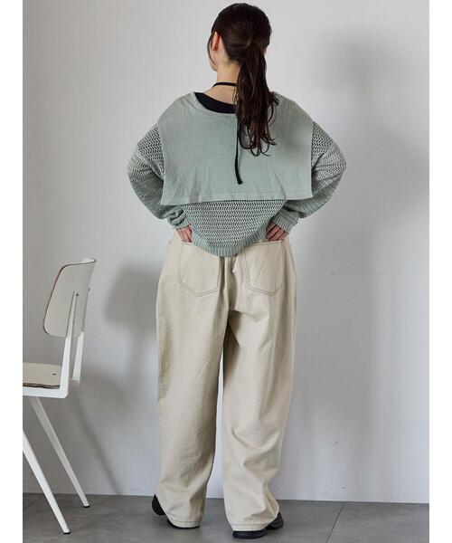 ehka sopo（エヘカソポ）の「ボタンアジャストパンツ（その他パンツ・レディース・カーキ/チャコールグレー/ベージュ・F）」の14枚目の写真