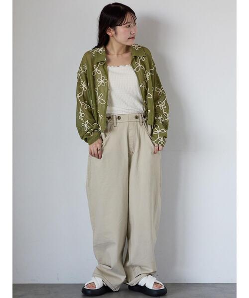 ehka sopo（エヘカソポ）の「ボタンアジャストパンツ（その他パンツ・レディース・カーキ/チャコールグレー/ベージュ・F）」の15枚目の写真