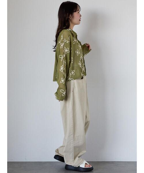 ehka sopo（エヘカソポ）の「ボタンアジャストパンツ（その他パンツ・レディース・カーキ/チャコールグレー/ベージュ・F）」の17枚目の写真