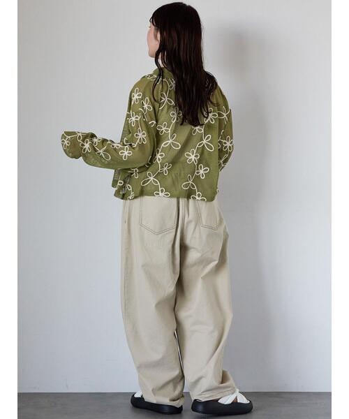 ehka sopo（エヘカソポ）の「ボタンアジャストパンツ（その他パンツ・レディース・カーキ/チャコールグレー/ベージュ・F）」の18枚目の写真