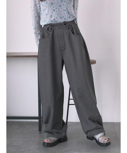 ehka sopo（エヘカソポ）の「ボタンアジャストパンツ（その他パンツ・レディース・カーキ/チャコールグレー/ベージュ・F）」の19枚目の写真