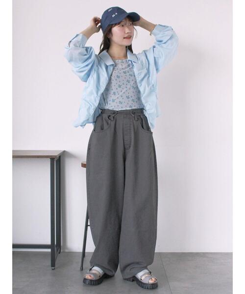 ehka sopo（エヘカソポ）の「ボタンアジャストパンツ（その他パンツ・レディース・カーキ/チャコールグレー/ベージュ・F）」の22枚目の写真