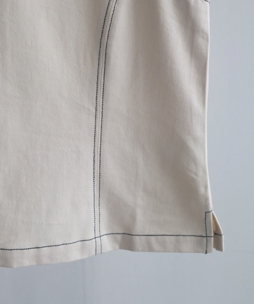 NOGLE（ノグル）の「【NOGLE/ノグル】ステッチノースリートップス（タンクトップ・レディース・ネイビー/アイボリー・FREE）」の8枚目の写真