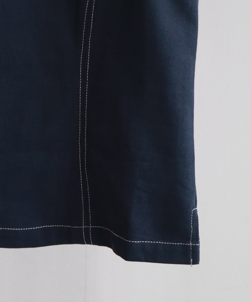 NOGLE（ノグル）の「【NOGLE/ノグル】ステッチノースリートップス（タンクトップ・レディース・ネイビー/アイボリー・FREE）」の7枚目の写真