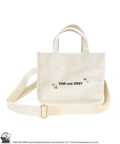 Tom&Jerry(トムアンドジェリー)の「【公式】TOM and JERRY フラワーランチバッグ(ショルダーバッグ・レディース・ブルー/イエロー・FREE)」の5枚目の写真