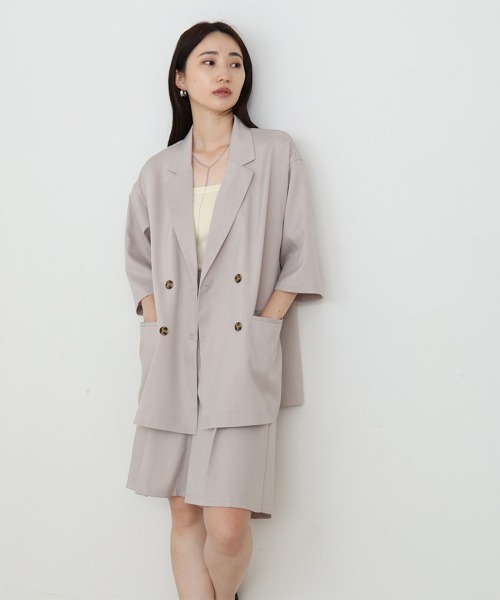 Bab(バブ)の「タックデザインハーフパンツ(その他パンツ・レディース・ホワイト系その他/ブラック・M)」の6枚目の写真