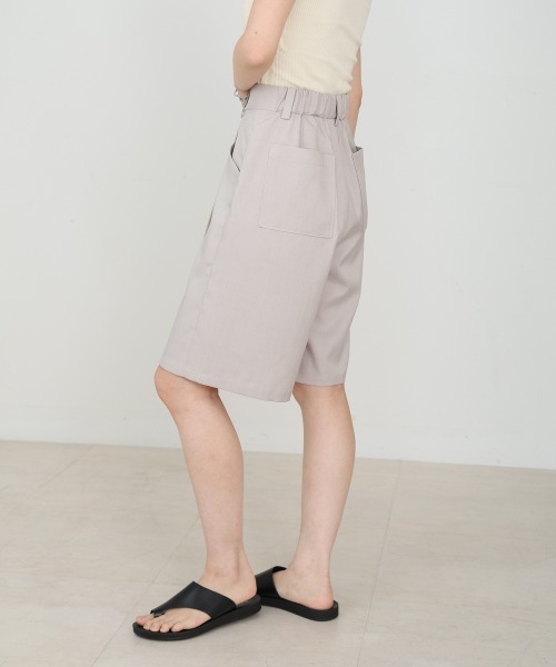 Bab(バブ)の「タックデザインハーフパンツ(その他パンツ・レディース・ホワイト系その他/ブラック・M)」の12枚目の写真