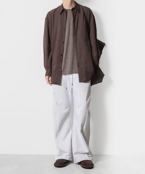 ATTACHMENT（アタッチメント）の「コットン ストレッチテリー 3Dワイドトラウザーズ / CO STRECH TERRY 3D WIDE TROUSERS（スウェットパンツ・メンズ・ブラック/ライトグレー/ダークグレー・3/2/1）」の15枚目の写真