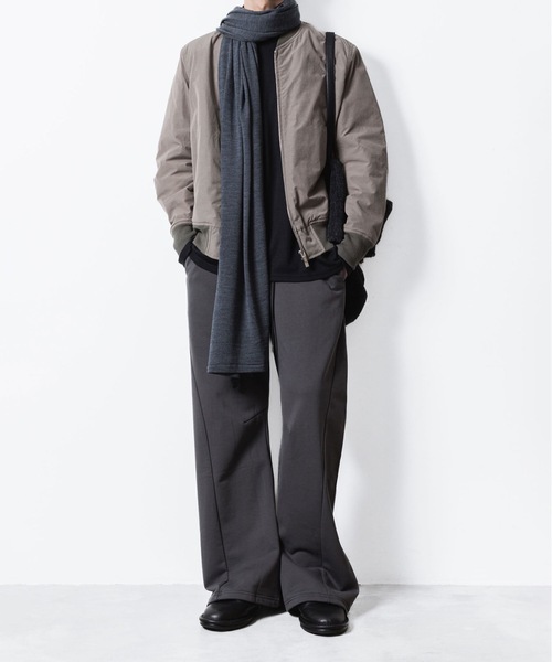 ATTACHMENT（アタッチメント）の「コットン ストレッチテリー 3Dワイドトラウザーズ / CO STRECH TERRY 3D WIDE TROUSERS（スウェットパンツ・メンズ・ブラック/ライトグレー/ダークグレー・3/2/1）」の13枚目の写真