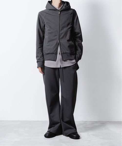 ATTACHMENT（アタッチメント）の「コットン ストレッチテリー 3Dワイドトラウザーズ / CO STRECH TERRY 3D WIDE TROUSERS（スウェットパンツ・メンズ・ブラック/ライトグレー/ダークグレー・3/2/1）」の14枚目の写真