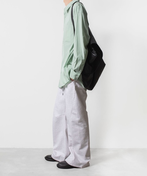 ATTACHMENT（アタッチメント）の「コットン ストレッチテリー 3Dワイドトラウザーズ / CO STRECH TERRY 3D WIDE TROUSERS（スウェットパンツ・メンズ・ブラック/ライトグレー/ダークグレー・3/2/1）」の17枚目の写真