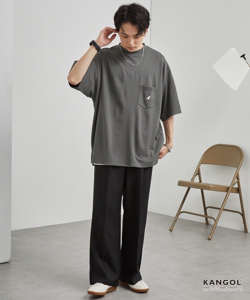 KANGOL/カンゴール 別注 ロゴ ワンポイント刺繍 ポンチオーバーサイズ