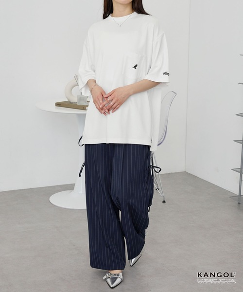 KANGOL/カンゴール 別注 ロゴ ワンポイント刺繍 ポンチオーバーサイズ