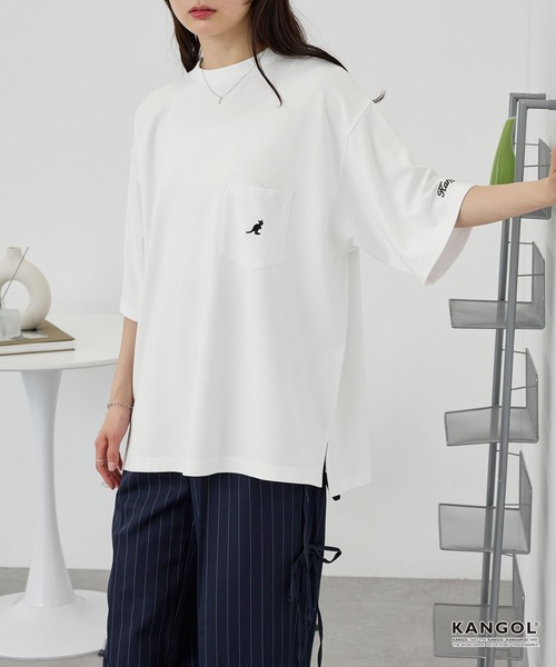KANGOL/カンゴール 別注 ロゴ ワンポイント刺繍 ポンチオーバーサイズ