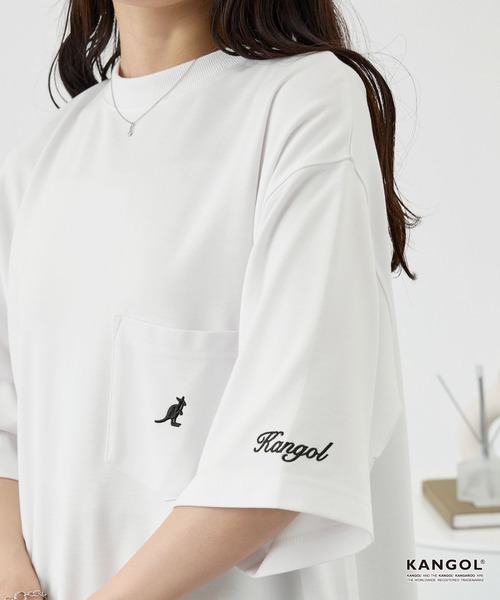 KANGOL(カンゴール)の「KANGOL/カンゴール 別注 ロゴ ワンポイント刺繍 ポンチオーバーサイズ半袖Tシャツ(Tシャツ/カットソー・メンズ・レッド系/ブルー系/チャコール/ブラック/ダークネイビー/オフホワイト・M/L)」の12枚目の写真