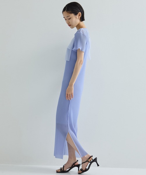 kotohayokozawa（コトハヨコザワ）の「【kotohayokozawa/コトハヨコザワ】《STUDIOUS別注》SHEER LAYERED SHORT SLEEVE DRESS/シアーレイヤードショートスリーブドレス（ワンピース・レディース・ブラック/ブルー・S/M）」の16枚目の写真