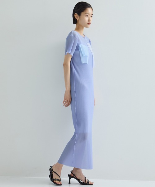 kotohayokozawa（コトハヨコザワ）の「【kotohayokozawa/コトハヨコザワ】《STUDIOUS別注》SHEER LAYERED SHORT SLEEVE DRESS/シアーレイヤードショートスリーブドレス（ワンピース・レディース・ブラック/ブルー・S/M）」の14枚目の写真