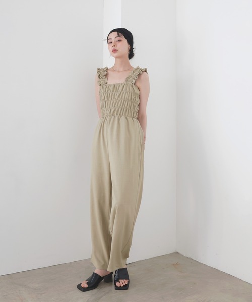 LIAN（リアン）の「フリルオールインワン（つなぎ/オールインワン・レディース・ブラウン/ベージュ/ブラック/アイボリー・FREE）」の19枚目の写真