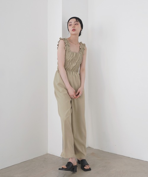 LIAN（リアン）の「フリルオールインワン（つなぎ/オールインワン・レディース・ブラウン/ベージュ/ブラック/アイボリー・FREE）」の21枚目の写真