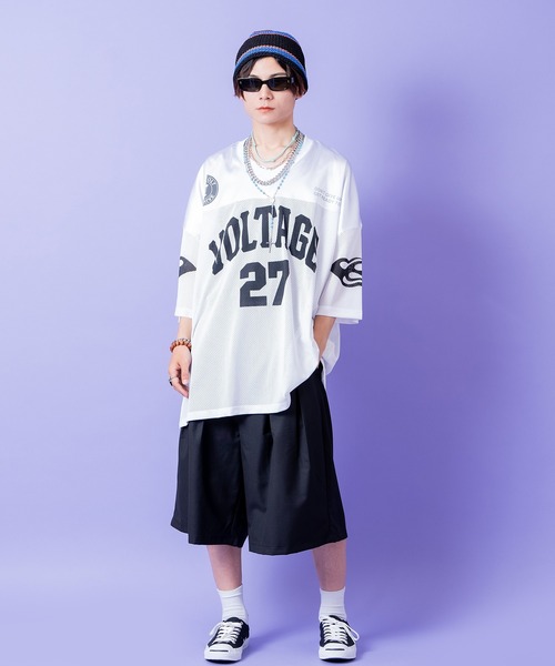 a.p.o.v.(エーピーオービー)の「a.p.o.v. スーパーワイド2タックスラックスハーフパンツ(スラックス・メンズ・グレー/ブラック・ONESIZE)」の8枚目の写真