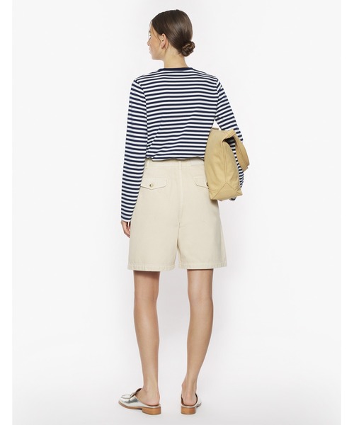 Maison Kitsune(メゾンキツネ)の「BOLD FOX HEAD PATCH MULTI STRIPES REGULAR LS TEE-SHIRT(Tシャツ/カットソー・レディース・ネイビー・XS/S/M/L/XL)」の4枚目の写真