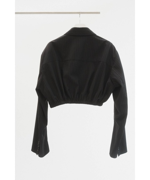 Knuth Marf(クヌースマーフ)の「stripe shirt blouson(ブルゾン・レディース・グレー/ブラック・MEDIUM/SMALL)」の8枚目の写真